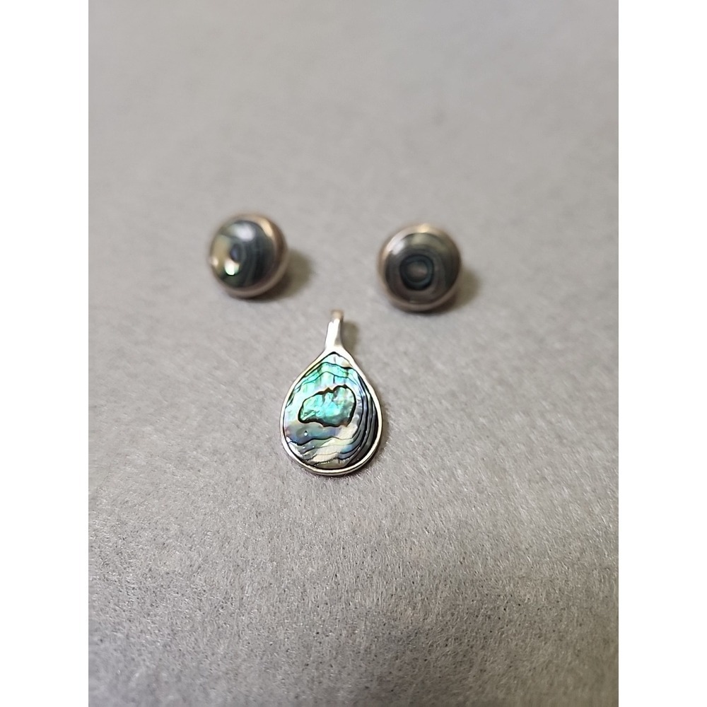 Vintage Taxco‎ Mexico Sterling Silver Earrings & Necklace Pendant
